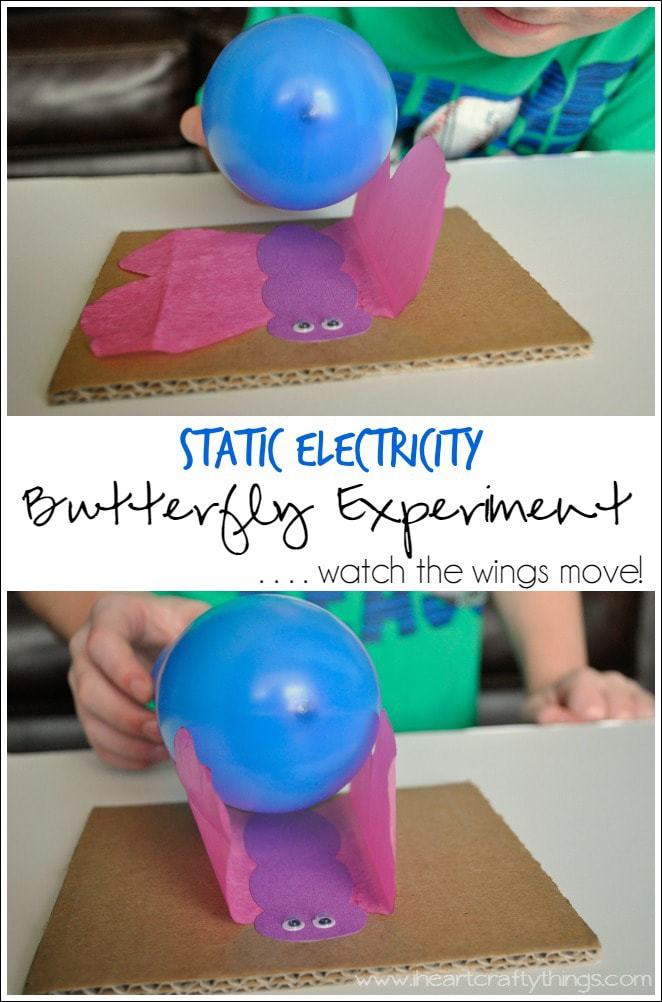 Static Electricity Butterfly Experiment - I Heart Crafty Things