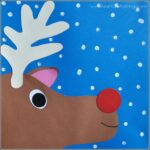 Grab our free template to make this Rudolph paper craft for kids this holiday season. Fun Christmas craft for kids and Reindeer Craft for kids.