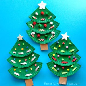 Paper Plate Christmas Tree Craft - I Heart Crafty Things