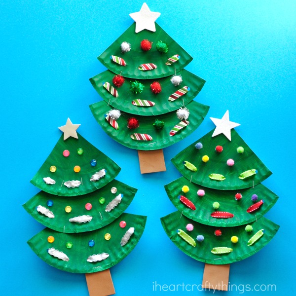 paper plate christmas tree craft 2