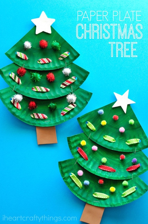 Christmas Tree Paper Plate Craft