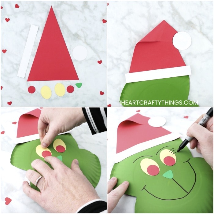 How To Make A Paper Plate Grinch Craft I Heart Crafty Things