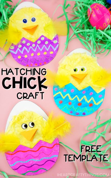 Hatching Chick Craft (with Printable Pattern) - I Heart Crafty Things