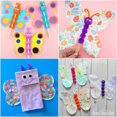 25+ Colorful Butterfly Crafts For Kids - I Heart Crafty Things