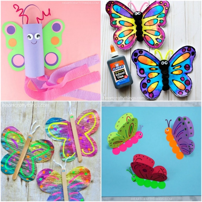 Bubble Blowing Art Butterfly Craft - I Heart Crafty Things