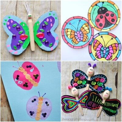 25+ Colorful Butterfly Crafts For Kids - I Heart Crafty Things