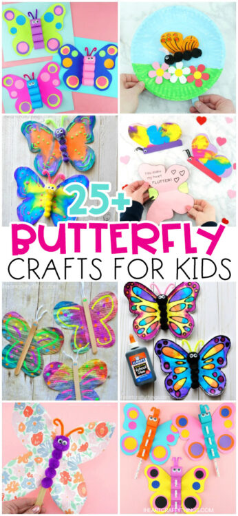 25+ Colorful Butterfly Crafts For Kids - I Heart Crafty Things