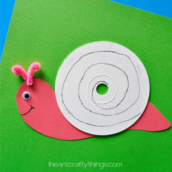 cd snail craft for kids 3