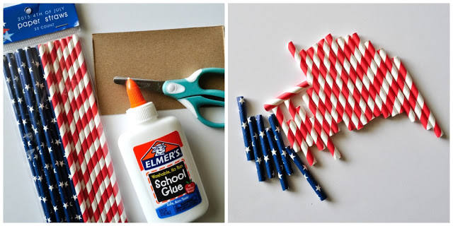 straw flag kids craft 1