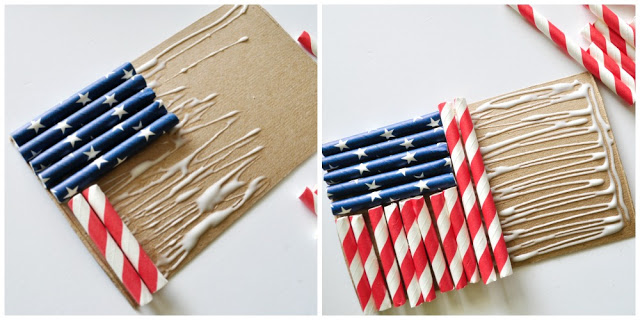 straw flag kids craft 2