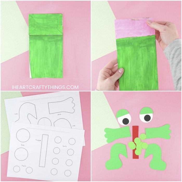 Paper Bag Frog Puppet  Frosting and Glue Easy Desserts and Kid Crafts