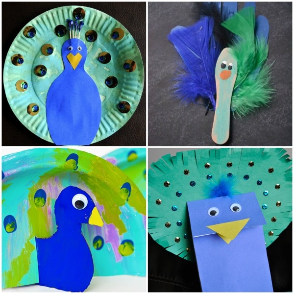 10 Pretty Peacock Crafts For Kids - I Heart Crafty Things