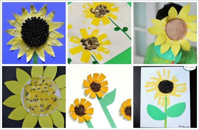 sunflowers drawing for kids