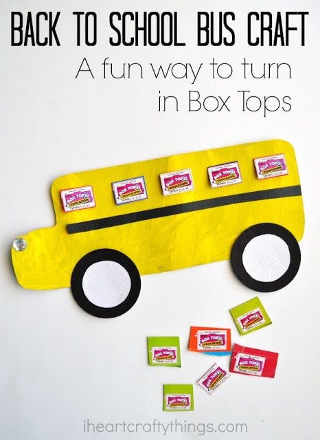 back to school bus craft pin