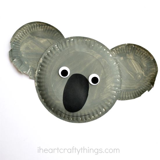 Paper Plate Koala Kid Craft - I Heart Crafty Things