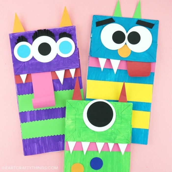 paper bag monster puppets 1