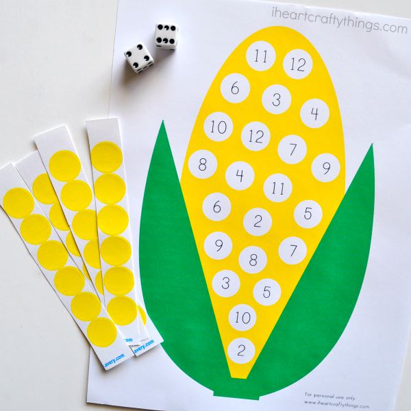 preschool corn counting game 1