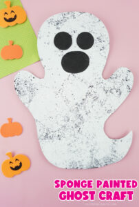 Halloween Sponge Painted Ghost Craft - I Heart Crafty Things