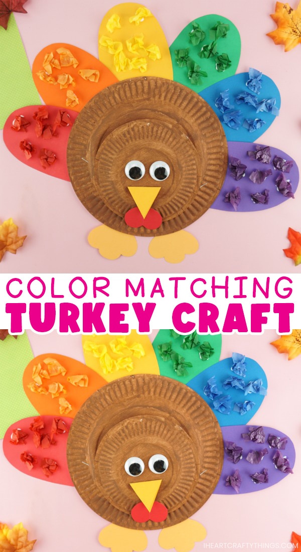 Cute And Colorful Kids Turkey Craft With Color Matching - I Heart ...