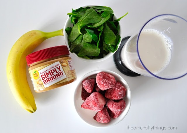 peanut butter jelly green smoothie 2