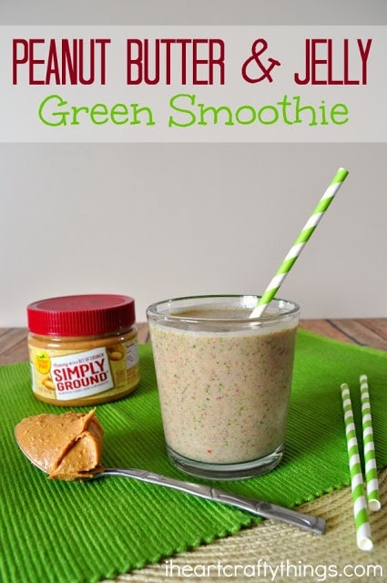 peanut butter jelly green smoothie