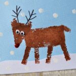 sponge painted reindeer craft 2