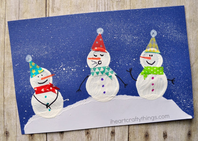 bottle cap printed snowman craft 5