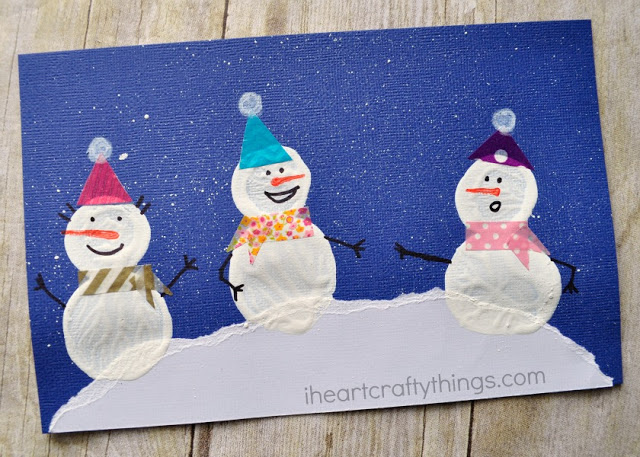 bottle cap printed snowman craft 6