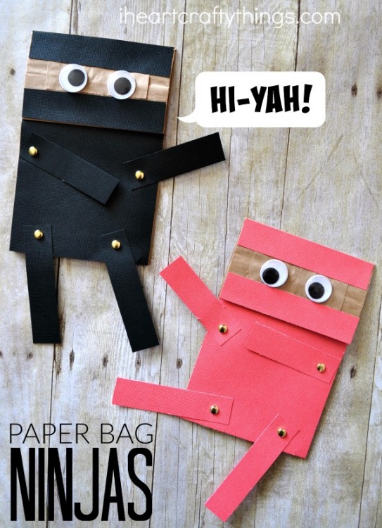 paper bag ninja craft