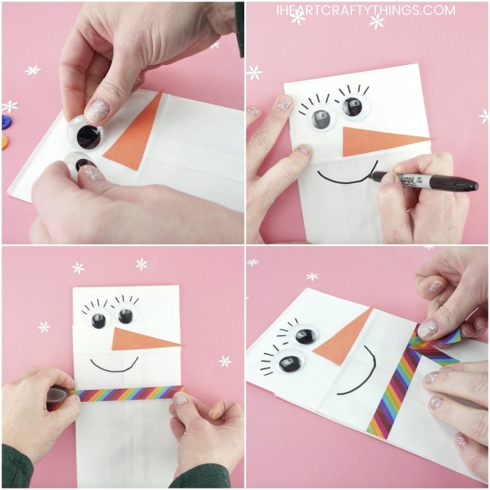 paper bag snowman craft 4