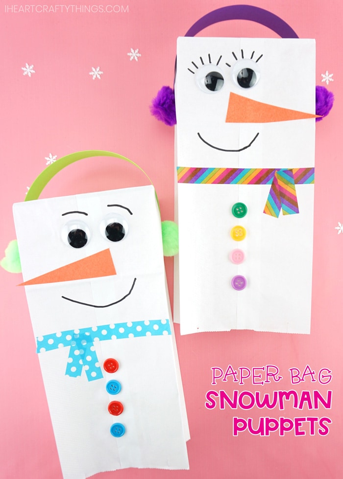 paper bag snowman craft PIN 2