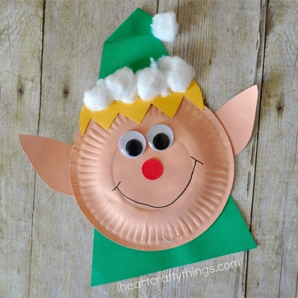 paper plate christmas elf craft 6