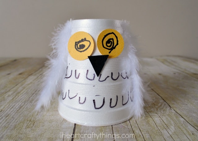 snowy owl kids craft 3