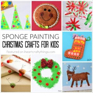 sponge painting christmas crafts 5