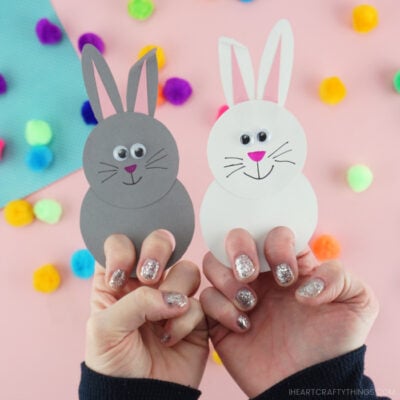 Incredibly Cute Bunny Finger Puppets - I Heart Crafty Things