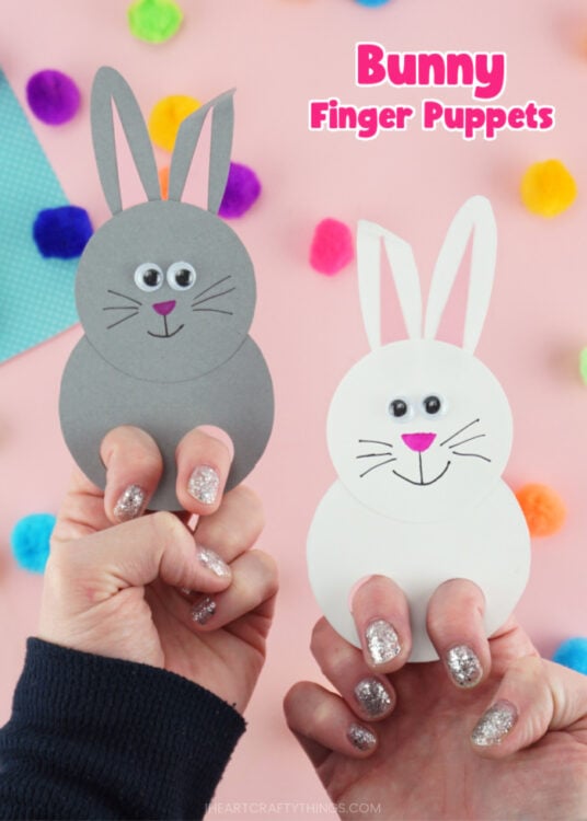 Incredibly Cute Bunny Finger Puppets - I Heart Crafty Things