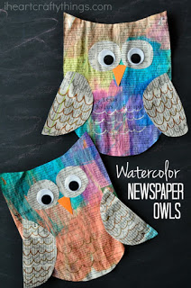 newspaper owl craft