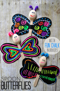 spoon butterfly kid craft