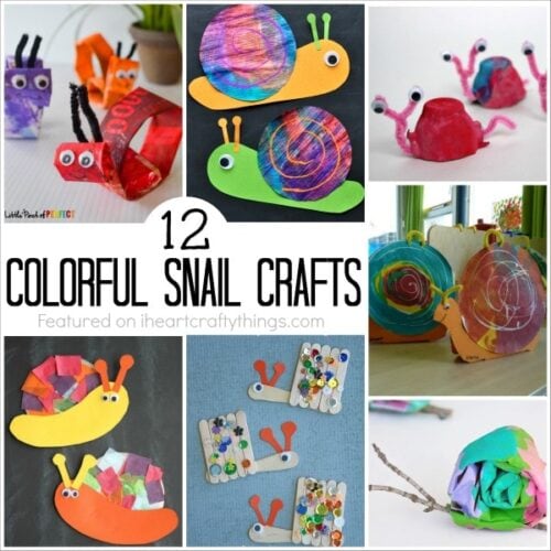 12 Colorful Snail Crafts For Kids - I Heart Crafty Things