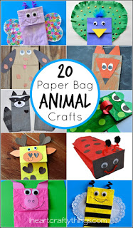 20 paper bag animal crafts