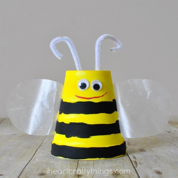 Super Cute Foam Cup Bee Craft