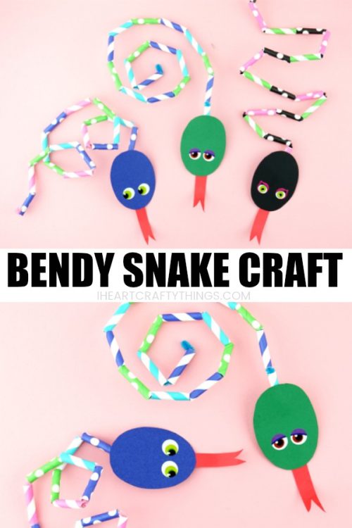 bendy snake craft pin