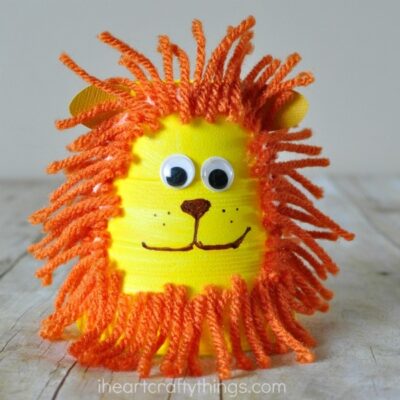 Foam Cup Lion Craft For Kids - I Heart Crafty Things