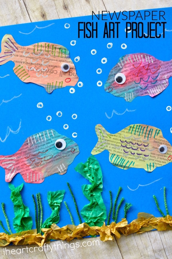 newspaper-fish-art-project