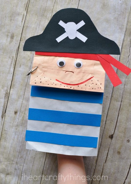 Paper Bag Pirate Craft For Kids - I Heart Crafty Things