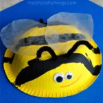 This paper bowl bee craft for kids is simple to make and is perfect for a summer kids craft or when learning all about bees.