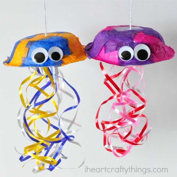 Jumping Jellyfish! Paper Bowl Craft