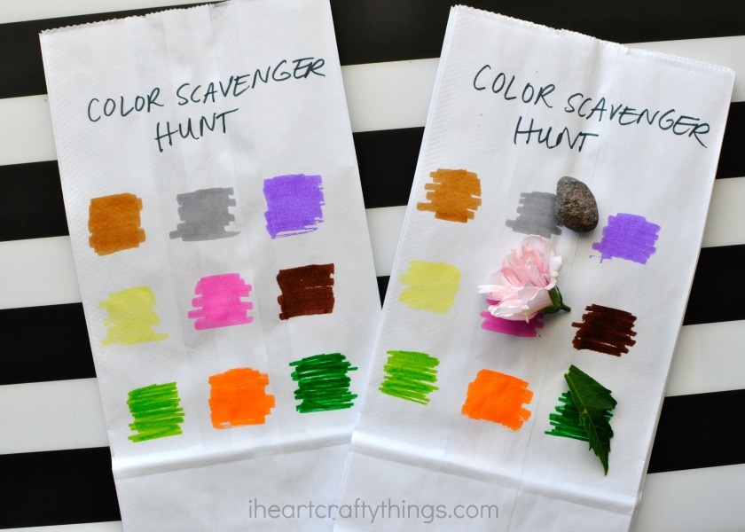 Simple Color Scavenger Hunt for Kids  I Heart Crafty Things