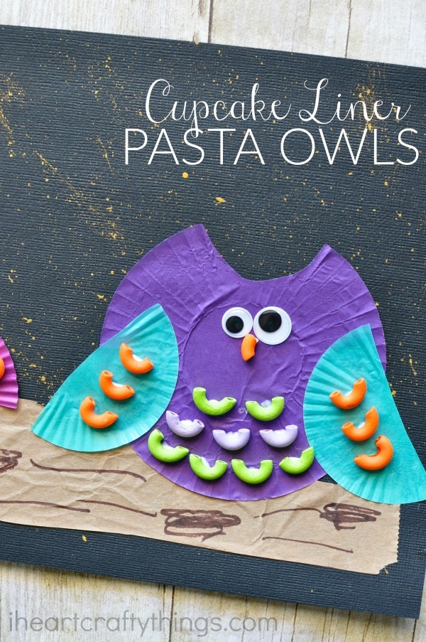 cupcake-liner-pasta-owl-craft