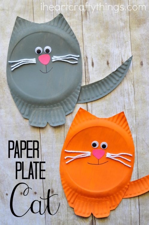 Paper Plate Cat Craft - I Heart Crafty Things